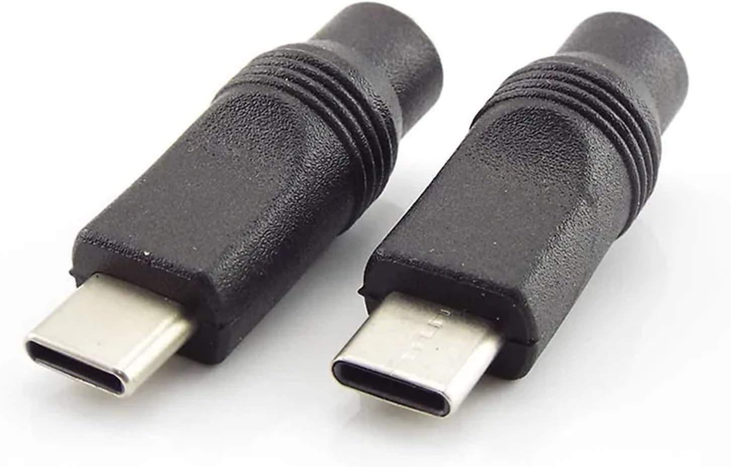 2pcs Type-C USB Male to DC Female 5.5x2.1mm Power Adapter Converter Jack Connector Adapter