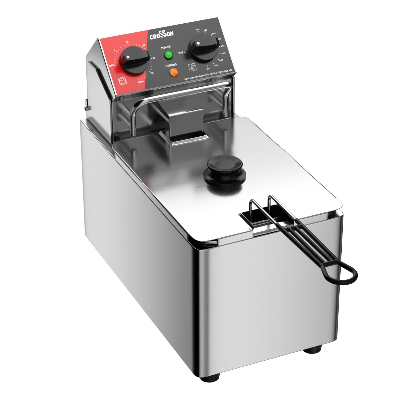 CROSSON Podwójny zbiornik 20 lbs Electric Deep Fryer (4 l pojedynczy zbiornik)