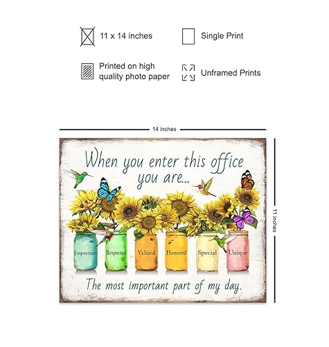 Miniatura 2 de Inspirational Posters For Office 11x14 - Inspirational Quotes Office Wall Decor - positive affirmation Home Office Decor - Teamwork Posters -