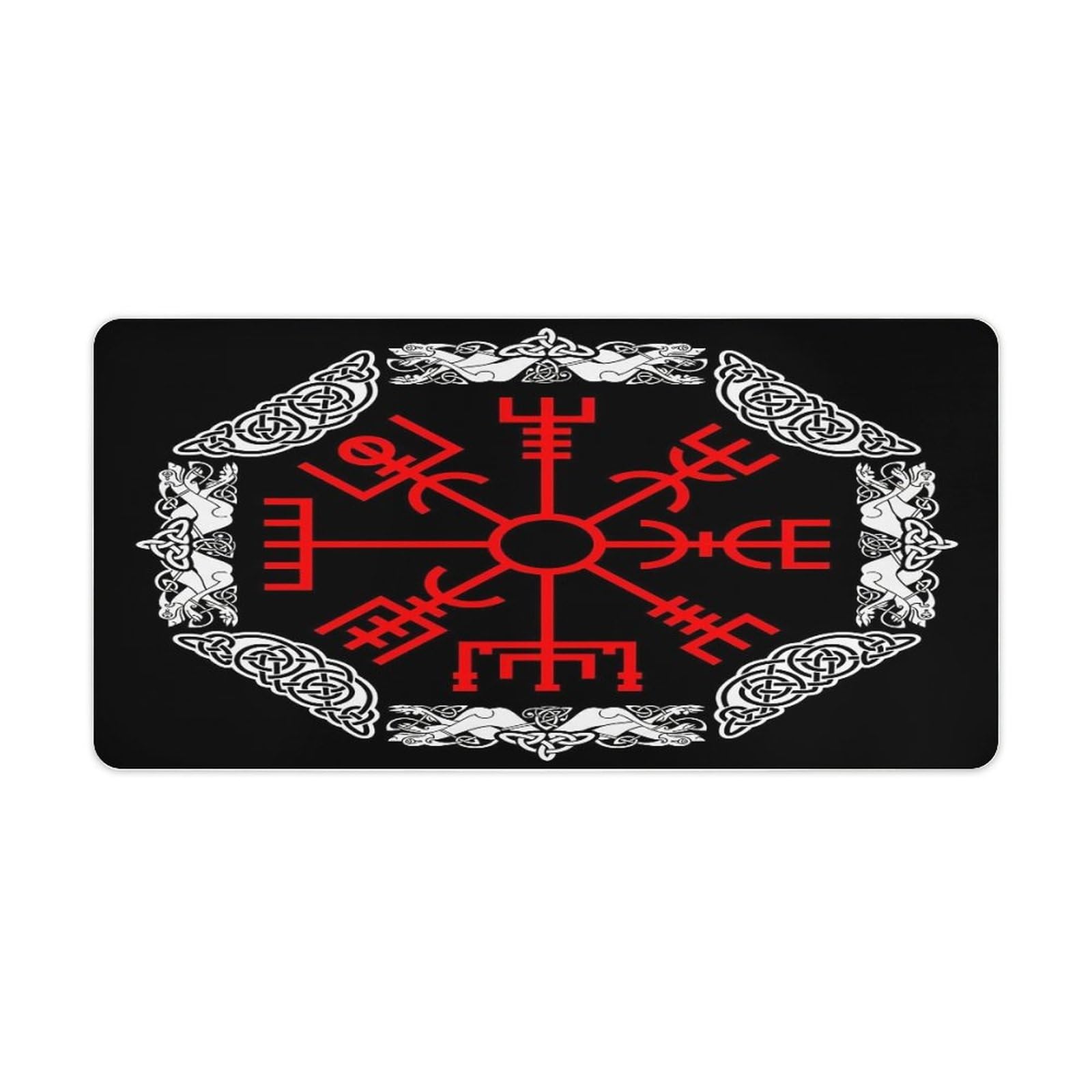 Tapis de souris large anti-dérapant Vegvisir contre la fatigue
