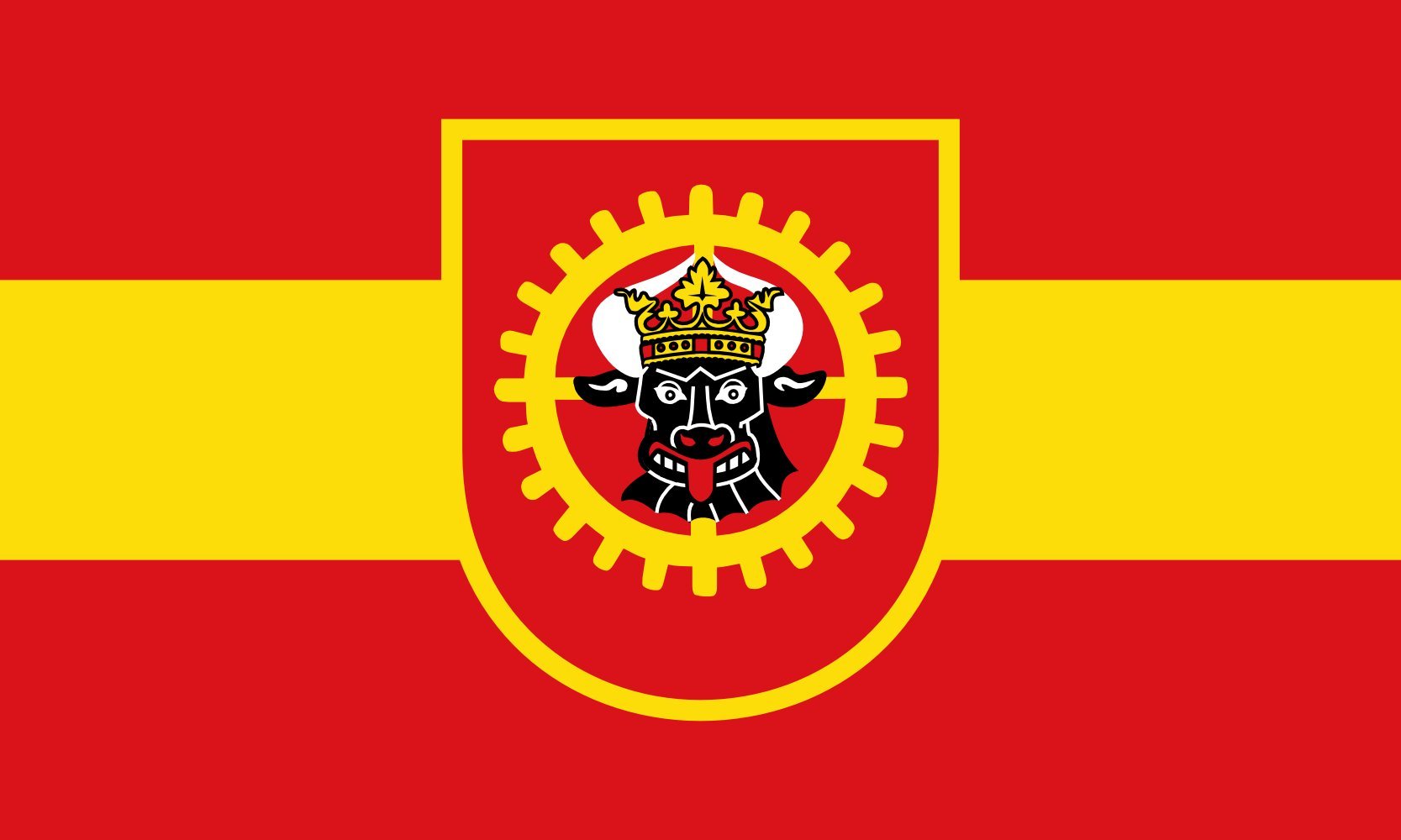 Drapeau Ville de Grevesmühlen grand format pour mât extérieur
