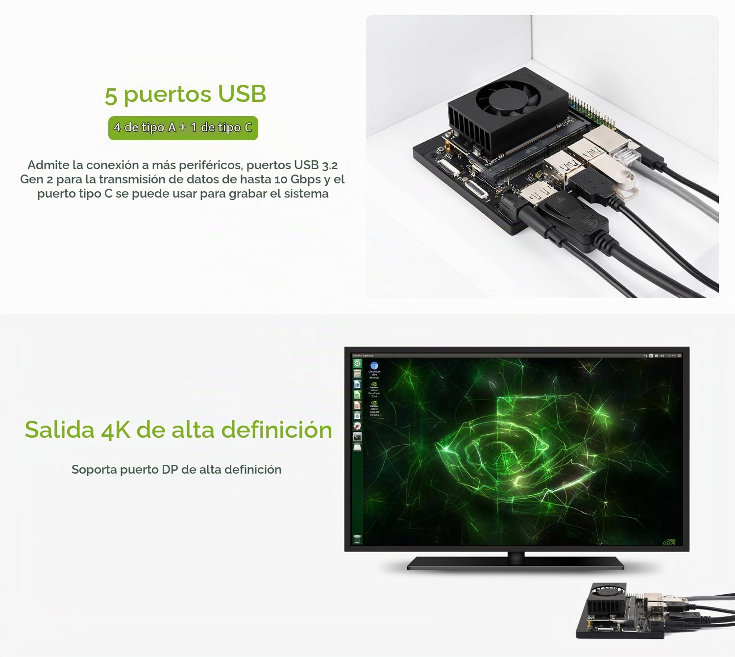 Waveshare Jetson Orin Nano/NX AI Development Board, with Two 4-Lane CSI Ports, Two M.2 Key M and One M.2 Key E Ports, 5 USB Ports, 4K High-Definition DisplayPort Port, Compatible with Orin Module