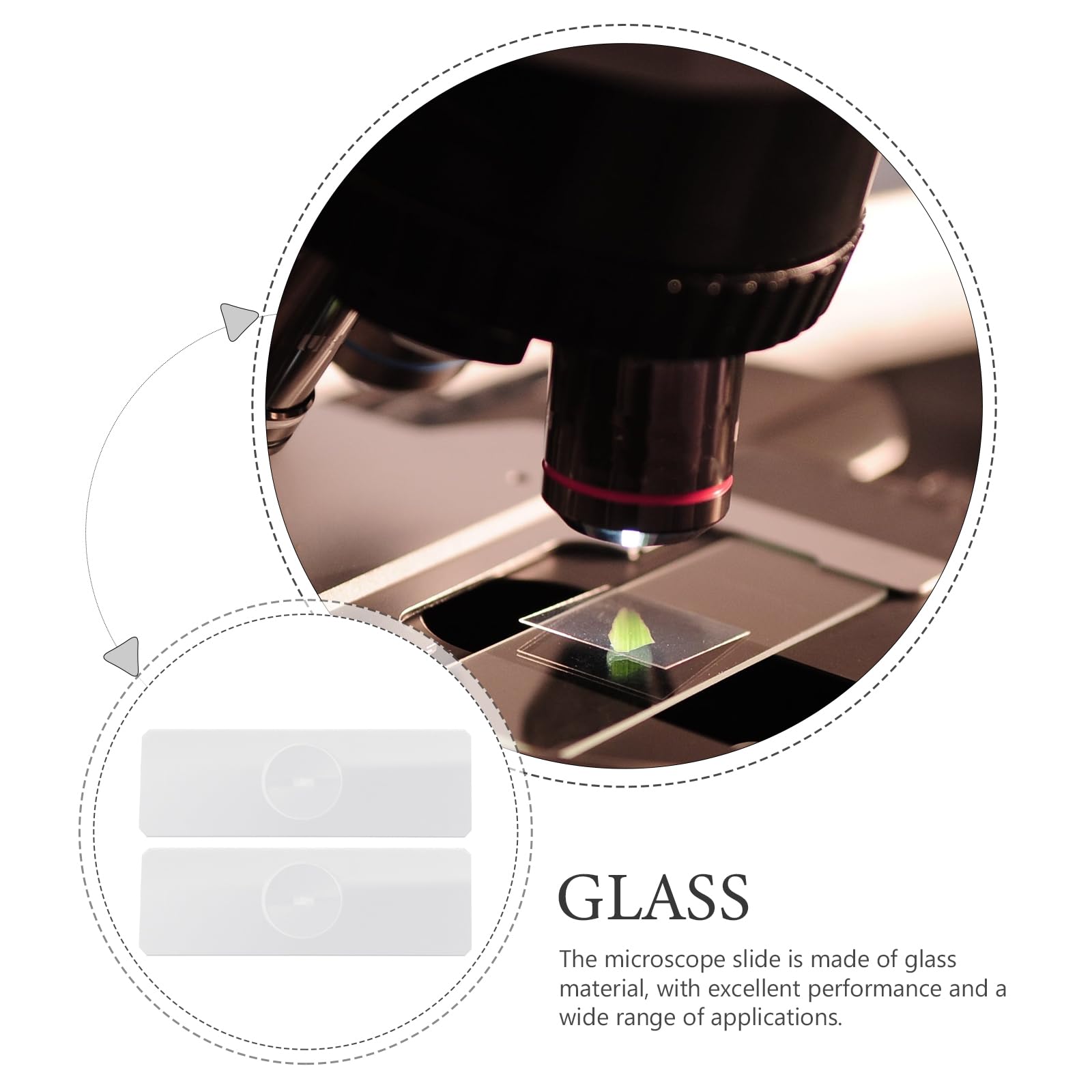iplusmile 50 Uds Portaobjetos Cóncavos Portaobjetos De Microscopio Para Muestras Portaobjetos De Vidrio Para Muestras Portaobjetos Para Microscopio Laboratorio Portaobjetos De Microscopio