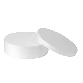 10 Inch Foam Circles for 4-Pack 1 Inch Thick, Crafts, Polystyrene Circles for DIY Crafts School Supplies DecorationsWhite