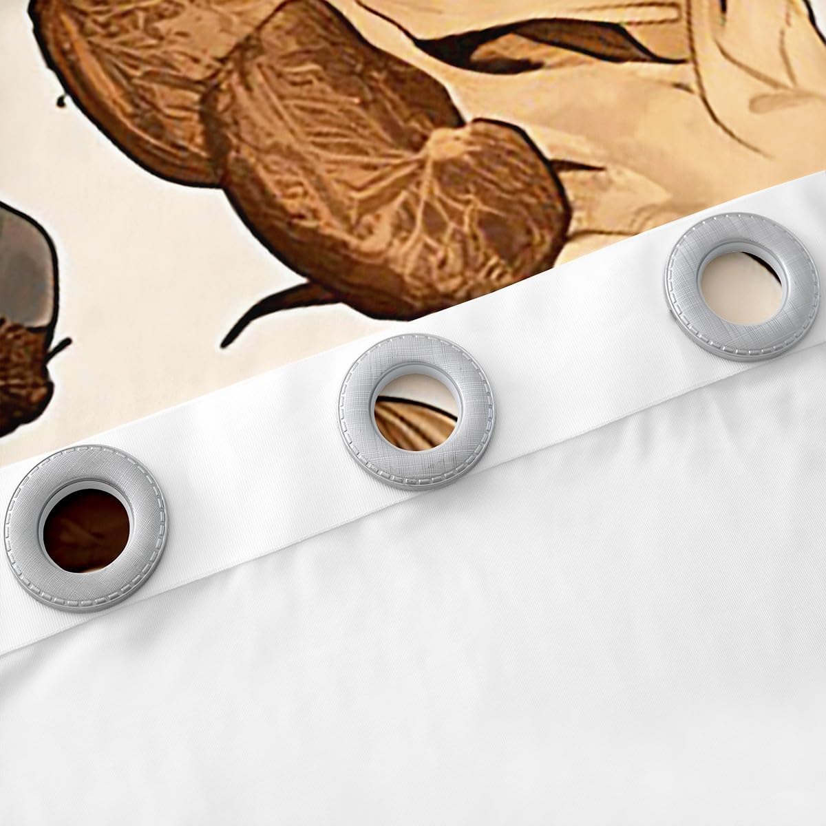 Feelyou Cute Mushroom Curtains (2 Panels, 42 x 84 Inch) Cartoon Mushrooms Room Darkening Blackout Curtain Kawaii Fungus Window Drapes Wild Mushroom Stuff Window Treatments