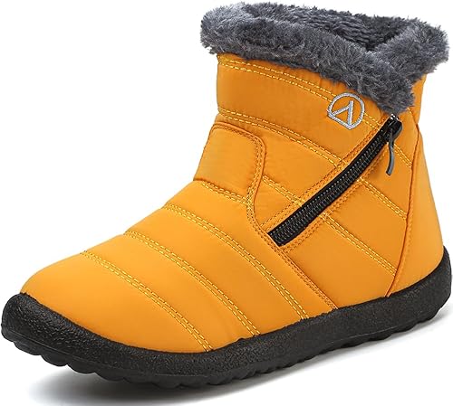 LAZAZAFI Bottes de Neige Fille Bottes Hiver Doublée De Fourrure Chaud Bottes Imp