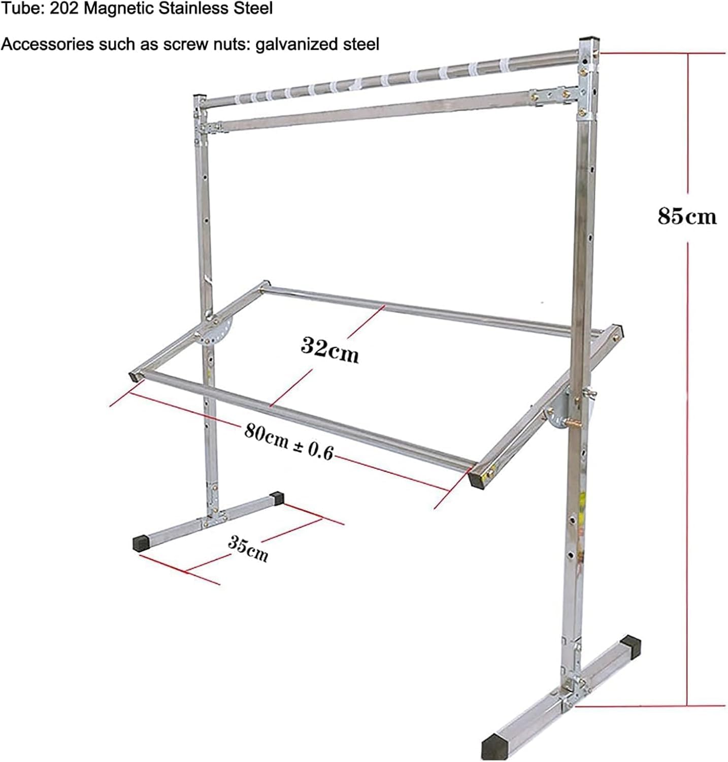 Este Soporte de Mesa Ajustable para Bordado, Soporte de Acero Inoxidable para Aros de Punto de Cruz, Costura, tapicería y Acolchado, Accesorios versátiles para Manualidades y Arte en el Regazo