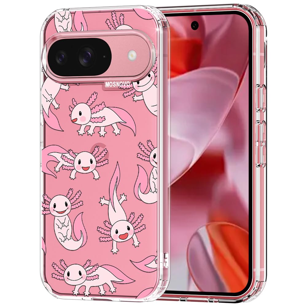 MOSNOVO Case for Google Pixel 9 & Pixel 9 Pro, [Buffertech 6.6ft Military-Grade Drop Protection] [Anti Peel Off Tech] Clear TPU Bumper Phone Case Cover Design - Great Wave — view 32