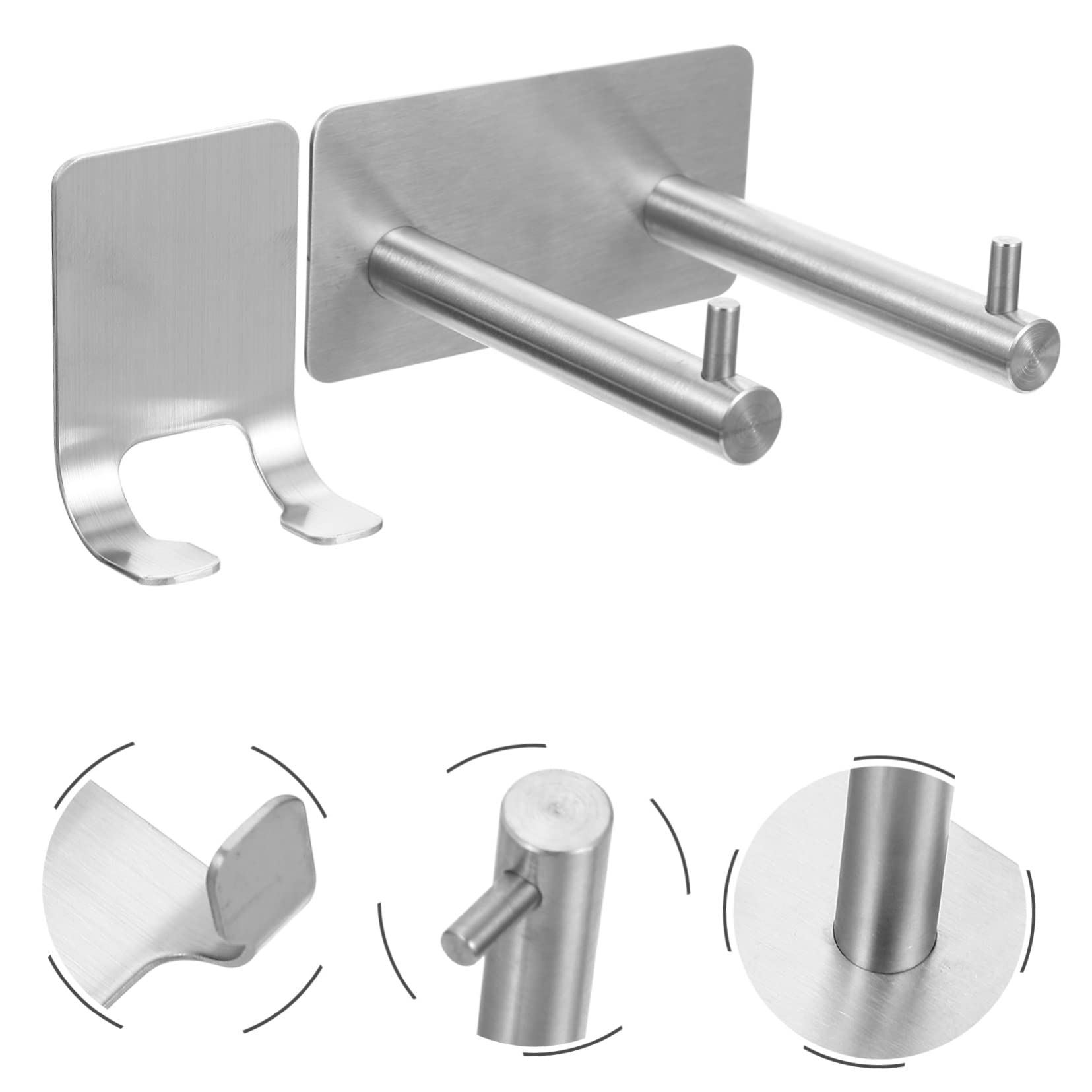 Alipis 3sets Per Asciugacapelli Da Muro Acciaio Inossidabile Portasciugacapelli Facile Da Installare Per Bagno e Design Leggero e Antiruggine Compatto e