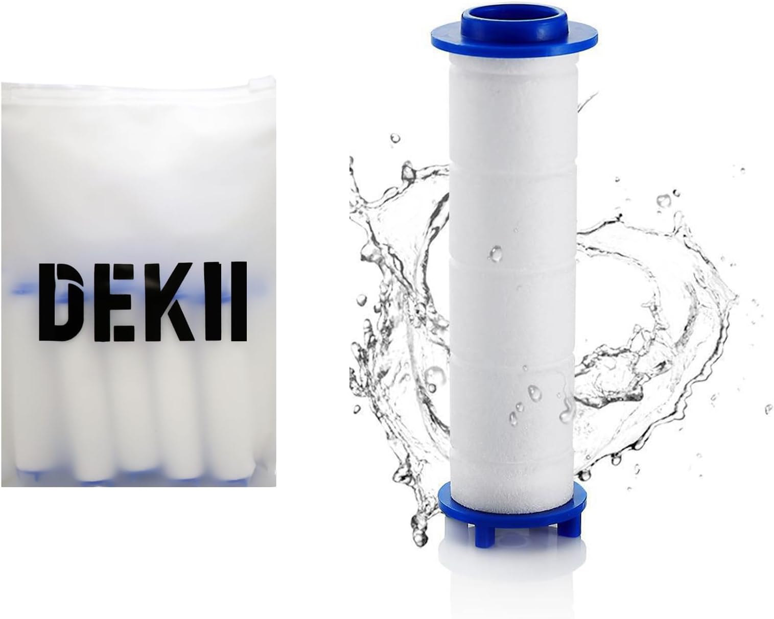 DEKII Shower Filter - 8cm*2cm 10PCS For Shower Head, Remove Chlorine and Impurities, Massages Scalp to Anti Hairfall and Dry Skin