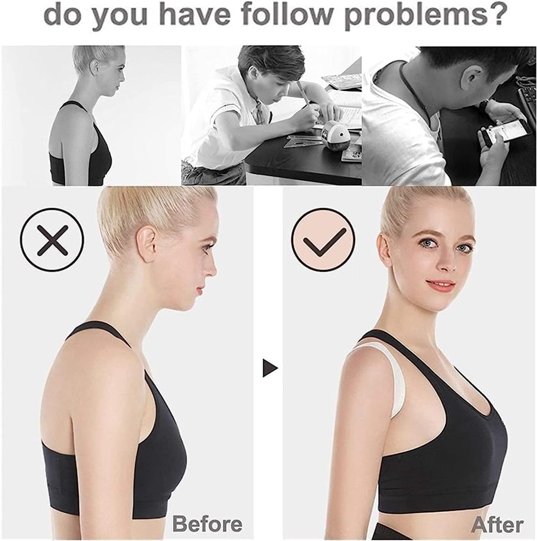 ToYooZe Posture Corrector - Adjustable Back Brace for Men and Women -Relieves Neck, Shoulder, Clavicle, and Back Pain, Back Belt for Back Pain, Breathable Design 4