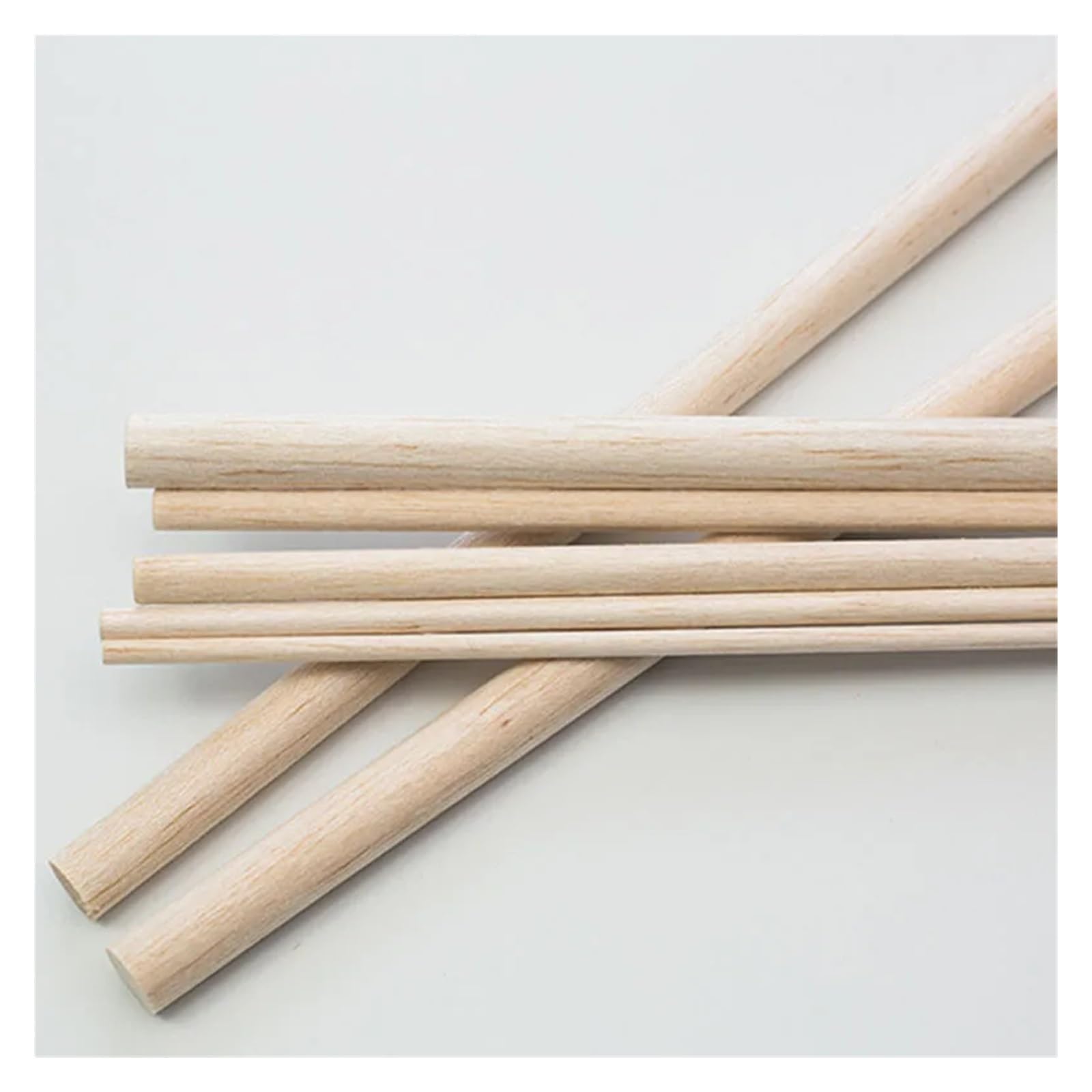 Varillas de madera, Modelo de pasadores madera redondos for manualidades, bricolaje, carpintería, fabricación edificios(20pcs 3x200mm)
