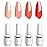 Vishine Gel Nail Polish Set - 4 Colors Apricot Peach Orange Coral Collection Nail Art Nail Polish UV LED Gel Polish Varnish Long-lasting Salon DIY Manicure 8ml C013