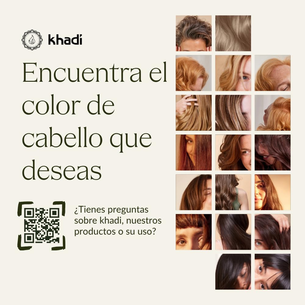 khadi CASTANO MEDIO Tinte vegetal para el cabello - tinte para un color castaño canela vivo y cálido hasta un castaño medio intenso y profundo - 100% vegetal - 100 g — view 10