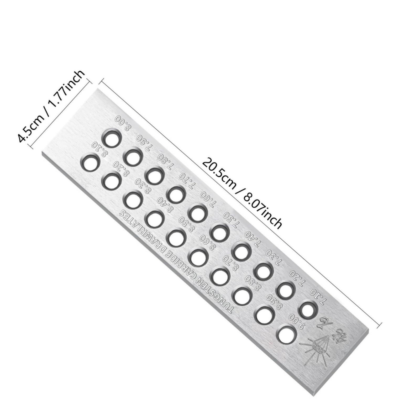 Piastra di Trafilatura Robusta Utensile | Resistente All'usura, Professionale, Piastra di Trafilatura con, per Laboratorio, Orafi, 7.1-9.0