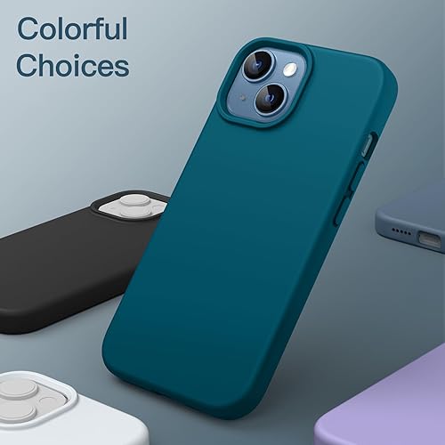 Miniatura 6 de JETech Funda de silicona para iPhone 13 de 6.1 pulgadas, suave y sedosa al tacto, funda protectora de cuerpo completo, a prueba de golpes con forro
