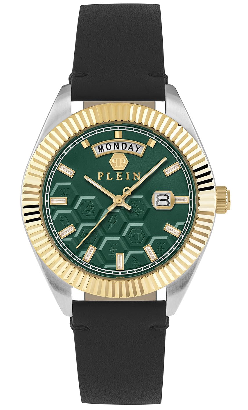 Philipp Plein Men's Analogue Quarz Watch with Leather Strap PWPVA0124