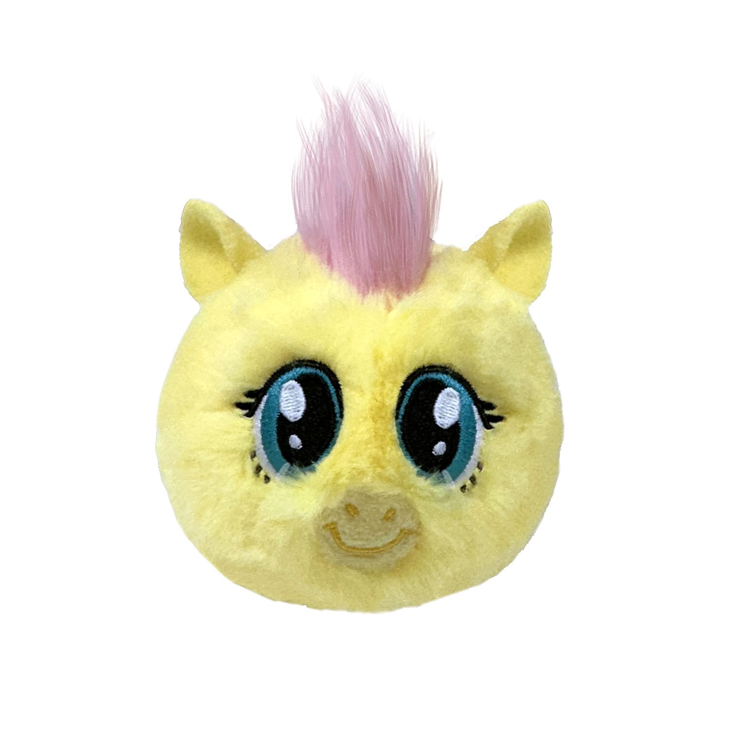 TY Beanie Ballz Fluttershy – My Little Pony Plush Bouncer | Soft Round Collectible Toy with Big Sparkling Eyes | Yellow & Pink Cute Pony Plush for Kids