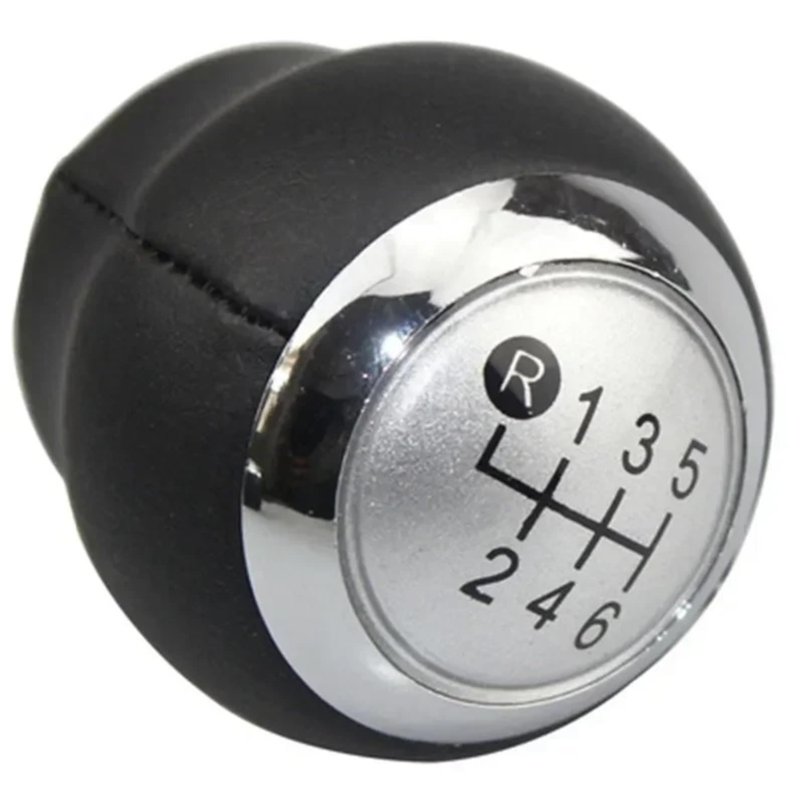 BWSDMZJQRT Car Gear Shifter Knob for Toyota for Corolla for RAV4 Avensis Verso Auris Aygo 5/6 Speed Car Gear Shift Knob Lever Shifter Stick Handball(Silver 6 Speed)