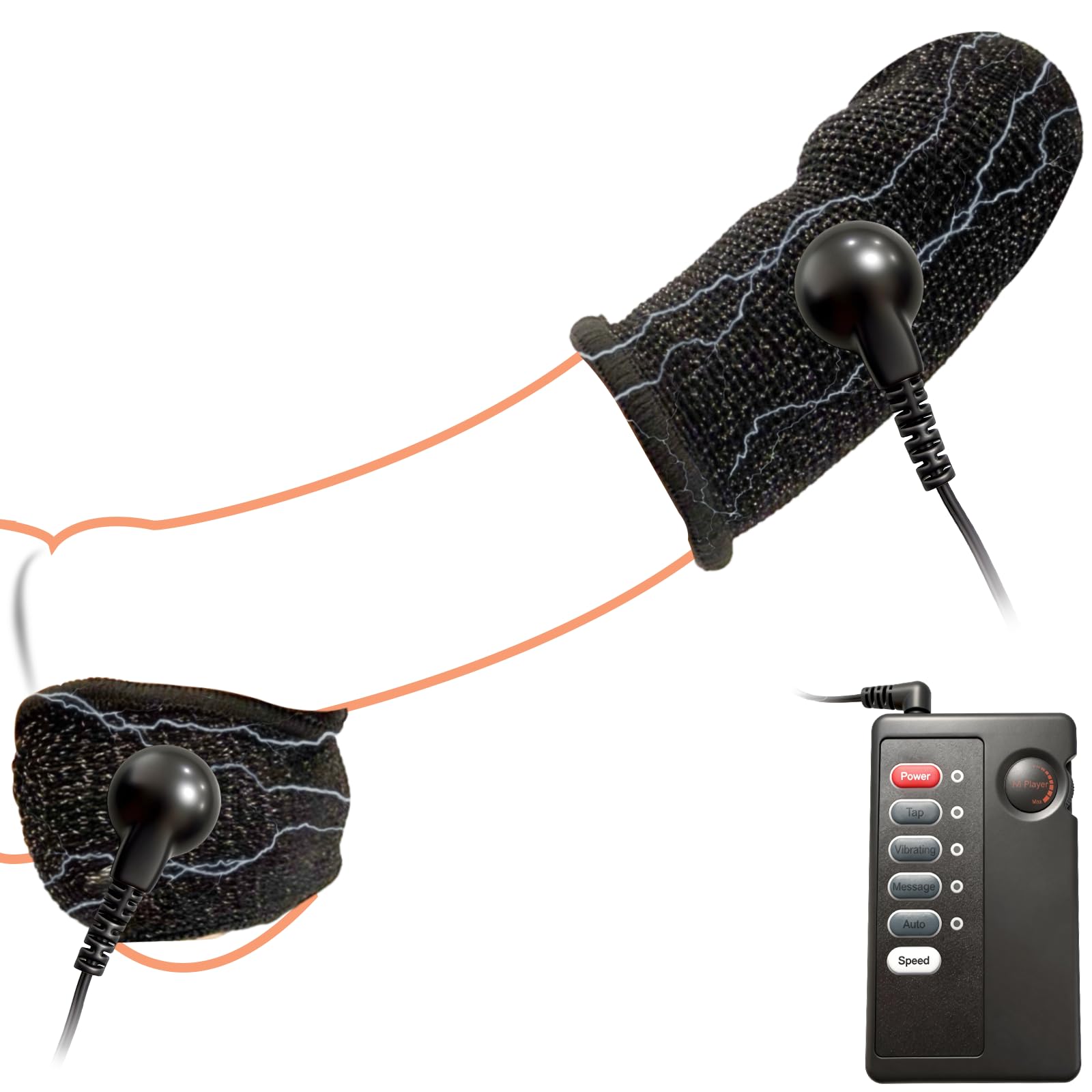 Electro Anneaux Extension de Pénis Masculin Agrandissement pour Pénis et Testicules Électro-Stimulation avec Anneaux Réglables Électrostimulation Stimulation SM Masturbateur Sexuelle Massage Prostate