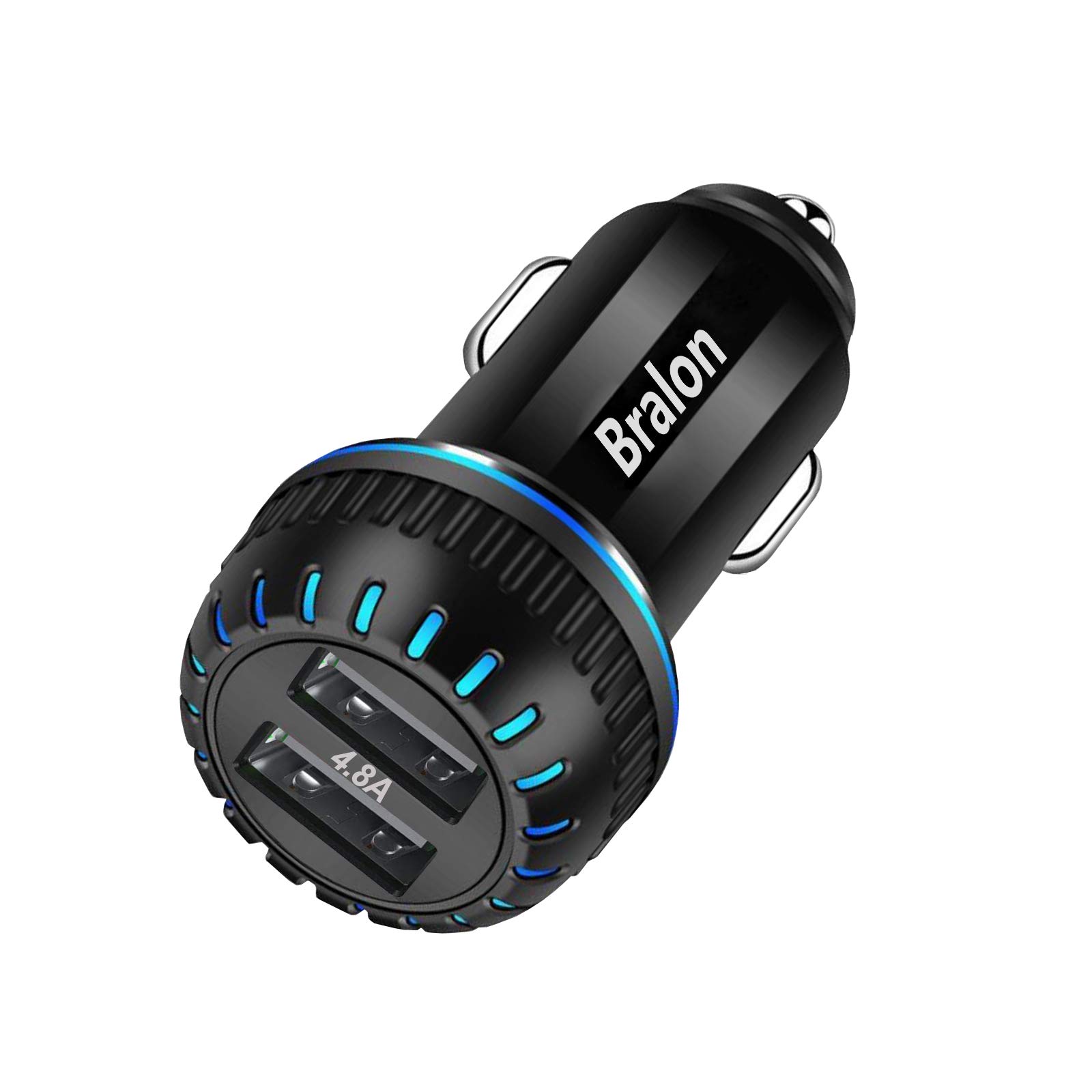 USB Car Charger,Bralon 24W/4.8A 2 USB Fast Car Charger Compatible with Phone 12/12 Pro(Max)/12 Mini/11/11 Pro/XS/Xr/X/8 7 6 S Plus,G-alaxy Note S10 S9 S8 S7,Pad and More