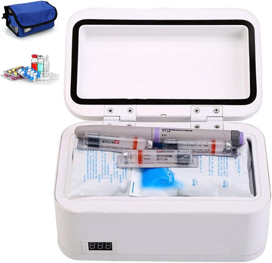 Medical Refrigerator, Portable Insulin Cooler, Mini Insulin Refrigerator 28 ° C, Suitable for