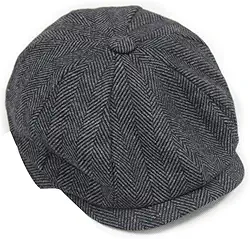 Boné masculino clássico jornaleiro Gatsby de algodão quente de inverno Gatsby Ivy, boné de golfe espinha de peixe, boina de tweed, boné de táxi plano