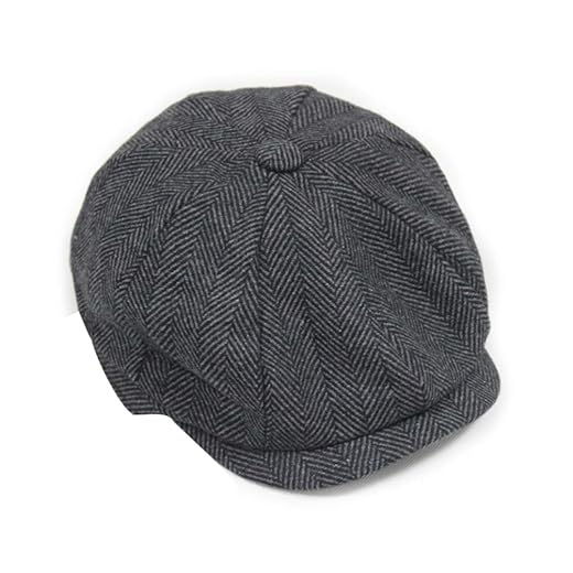 VALICLUD Boné masculino clássico jornaleiro Gatsby de algodão quente de inverno Gatsby Ivy, boné de golfe espinha de peixe, boina de tweed, boné de táxi plano