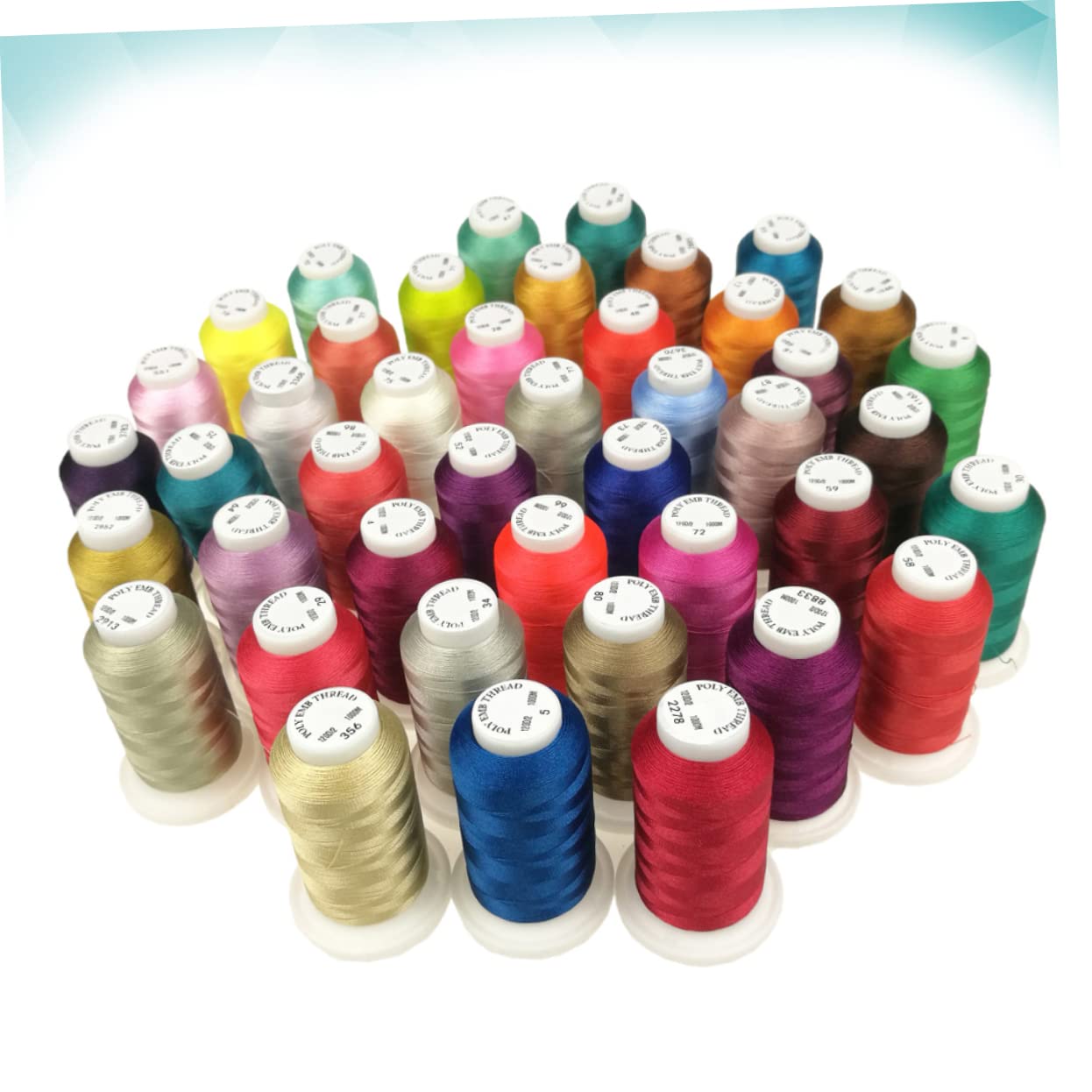 Hilo de Bordar de Poliéster 120d/2 500m, 4 Colores