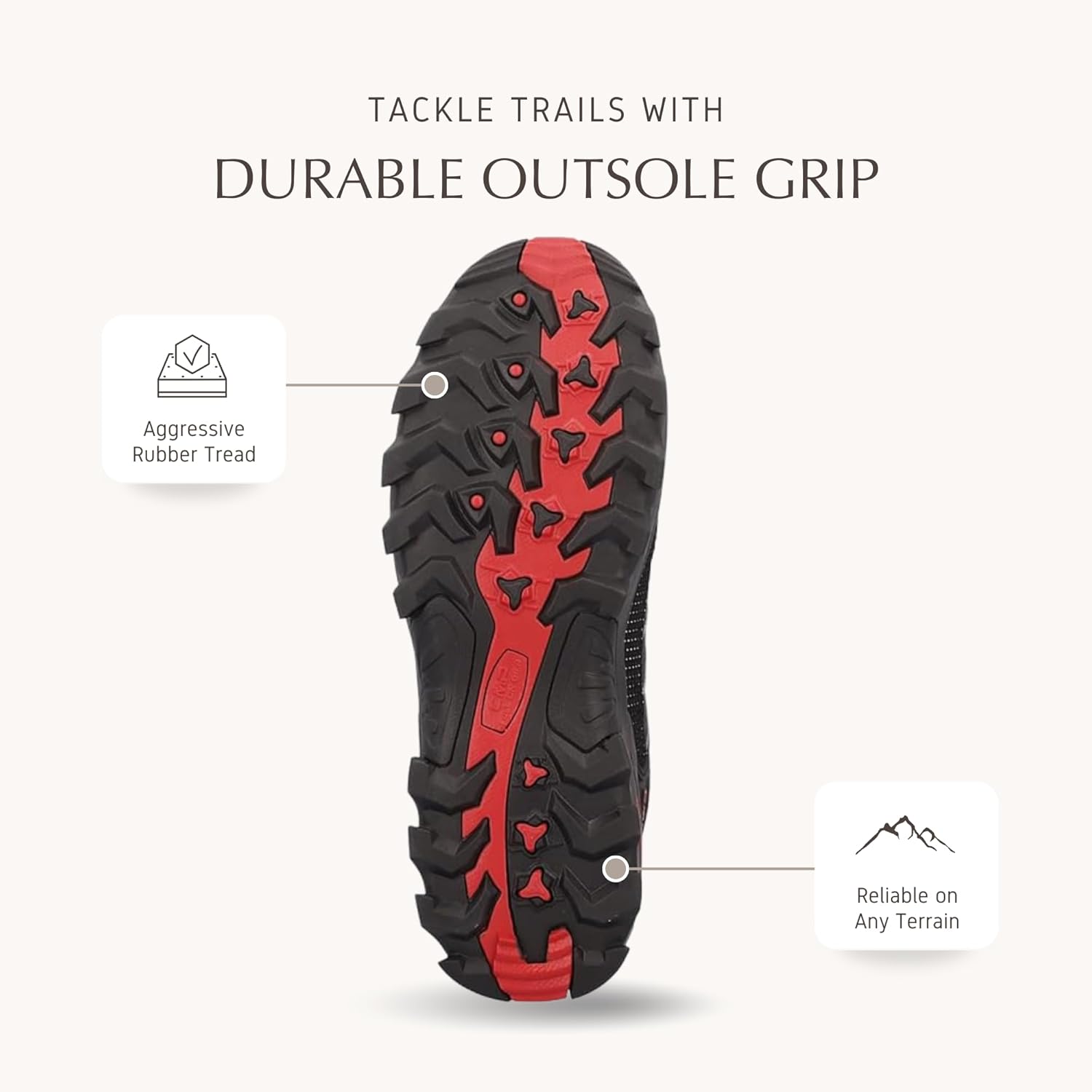 CMP Rigel Men’s Low Waterproof Hiking Shoes – Suede Trail Shoes with Ankle Support & All-Terrain Grip - Image 4