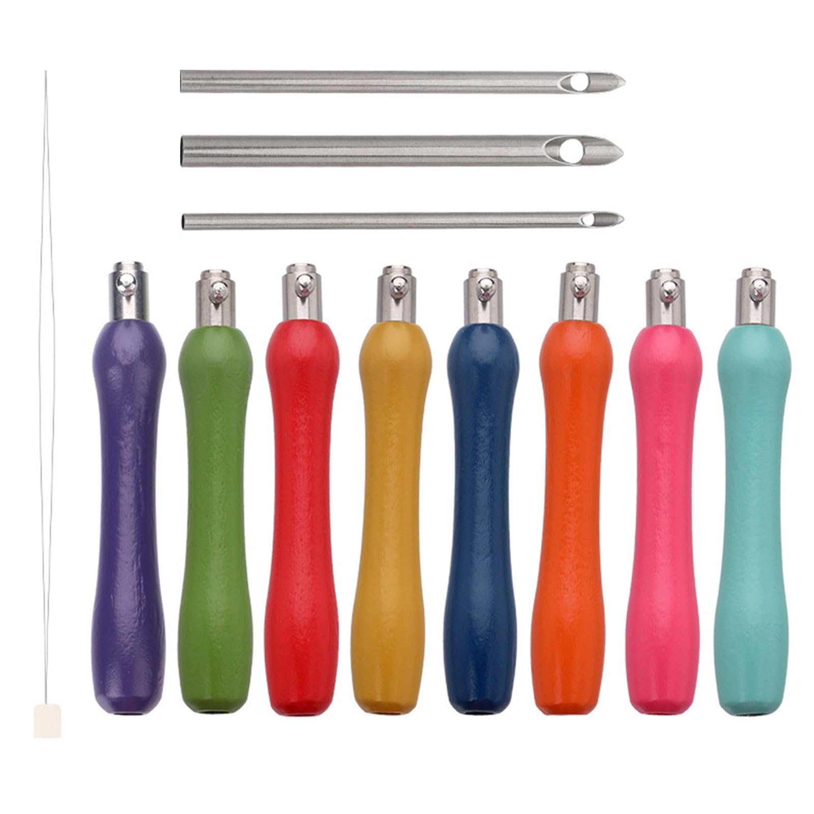 Tsophreniq 5 Set Practical Embroidery Needle Punched 2/3/5mm Needle Pen Punched Tool Set for Craft Lovers