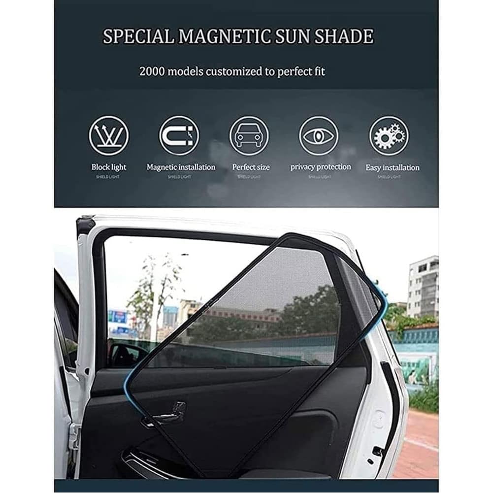 Tendine Parasole Auto per Mitsubishi ROMMY 2019, Bambini Tenda Parasole Traspirante Privacy Finestrini Laterali Tende Oscuranti, 7pcs Wholecar