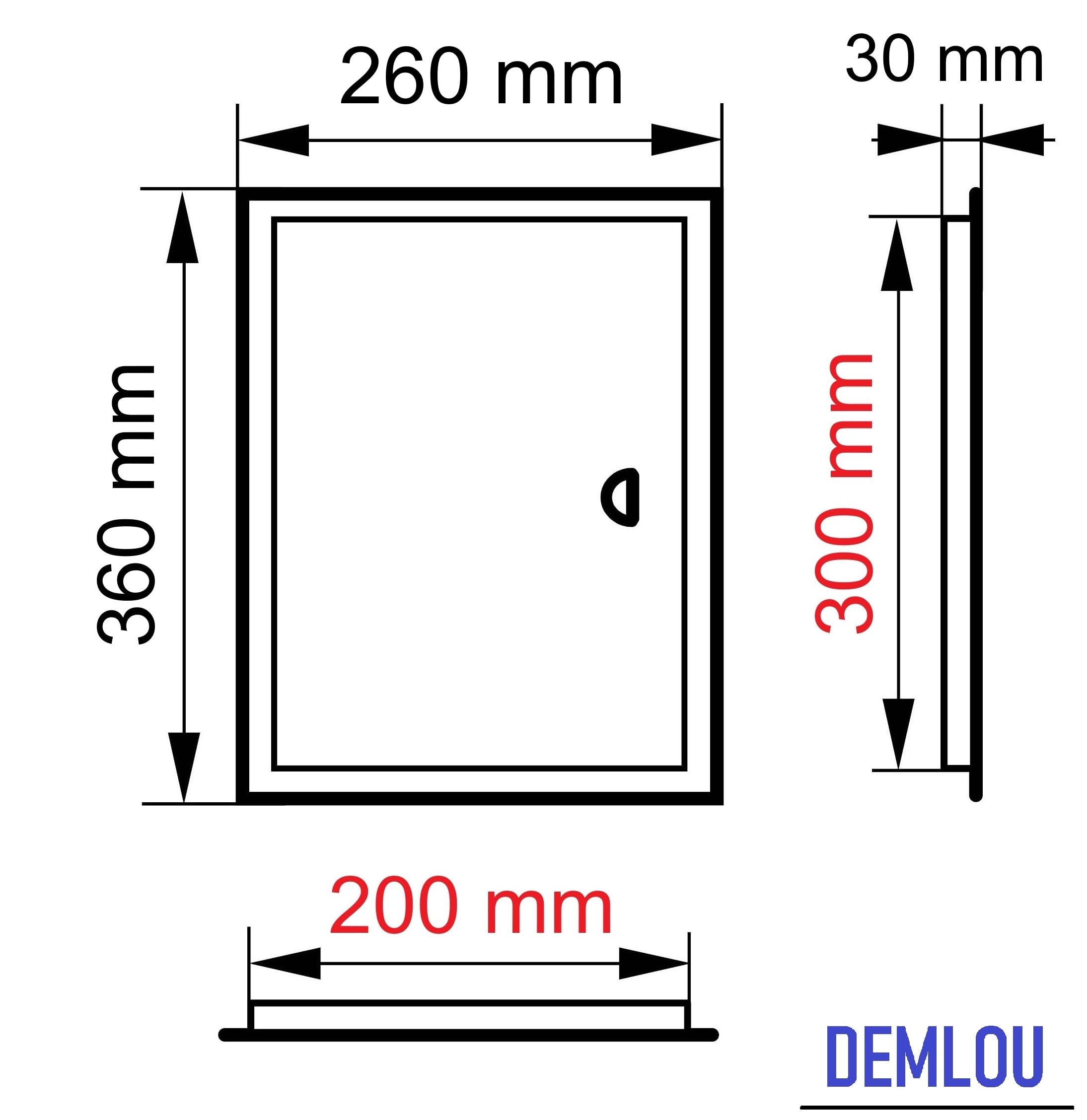 Metal Access Panel for Wall and Ceiling, White Steel Inspection Hatch with Magnetic Closure - Image 4