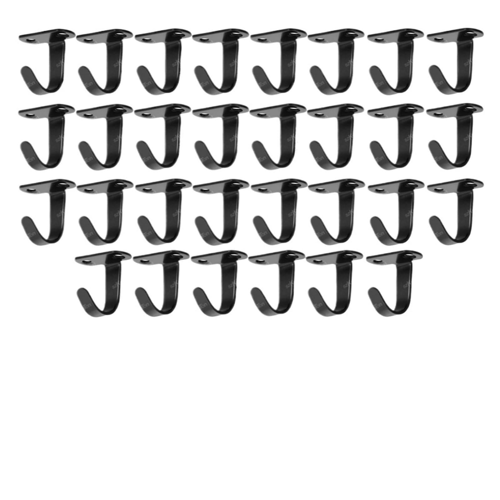 LUYSGBXR Stainless Steel Ceiling Hooks 10/30Pcs Ceiling Hooks Stainless Steel for Hanging Ornament Top Hangers for Kitchen, Plant Bathroom(30PCS-Black Kit)