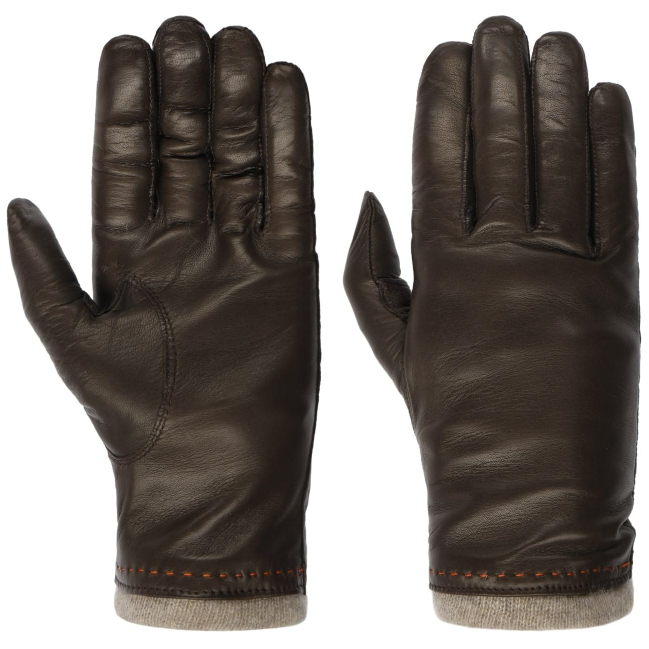 Guantes de Piel con Cachemira Jumia Mujer - Made in Italy dedos forro Invierno otoño/invierno