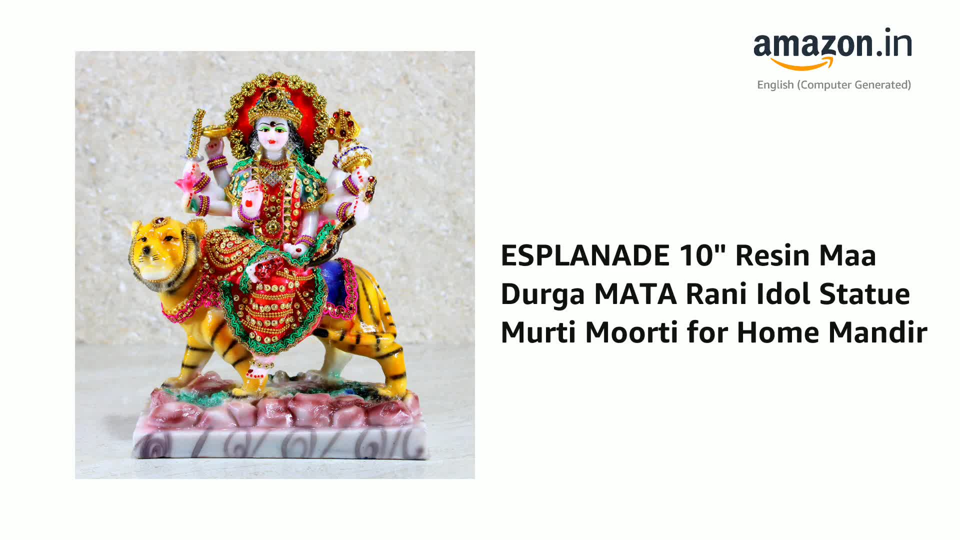 AONA Durga Idol/Shri Ambe Maa Brass Idol/Shri Vaishno Devi Idol/Sherawali MATA Idol/Durga MATA Brass Idol/Durga MATA Puja Idol