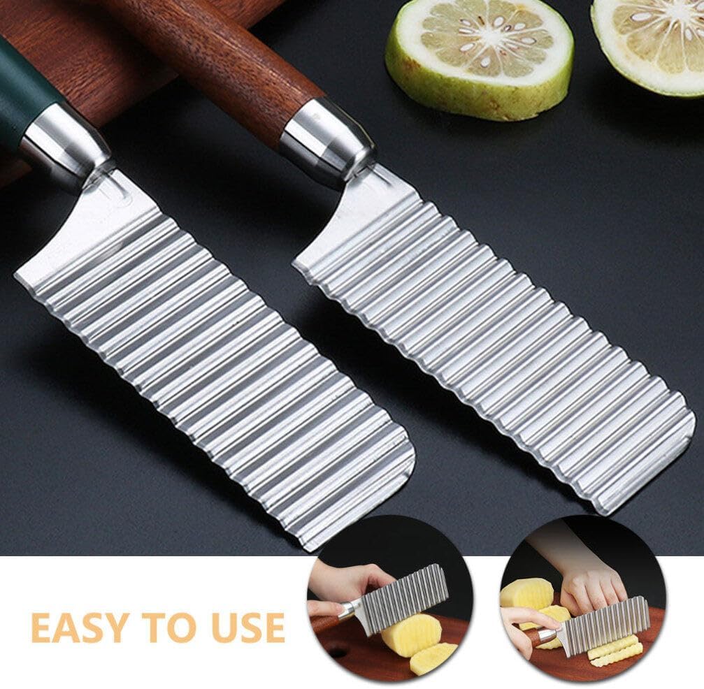 Stainless Steel Wave Knife Crinkle Cut Potato Chipper for French Fries image 4