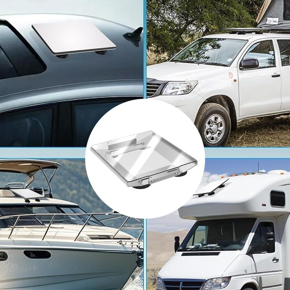 Staffa di montaggio in alluminio con copertura trasparente e base magnetica rivestita in gomma per Starlink Mini Caravan Camper Van Yacht Truck