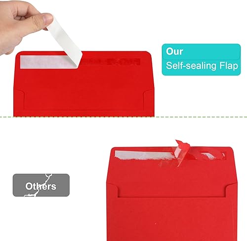 Miniatura 3 de 70 paquetes de sobres de invitación, sobres A2 rojos, sobres de postal, sobres para tarjetas de 4.5 x 5.5, sobres para invitaciones, sobres