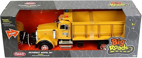 Miniatura 9 de TOMY ERTL Big Farm - Camión de nieve Peterbilt a escala 116 con caja volquete de juguete para niños, amarillo, 3 años en adelante