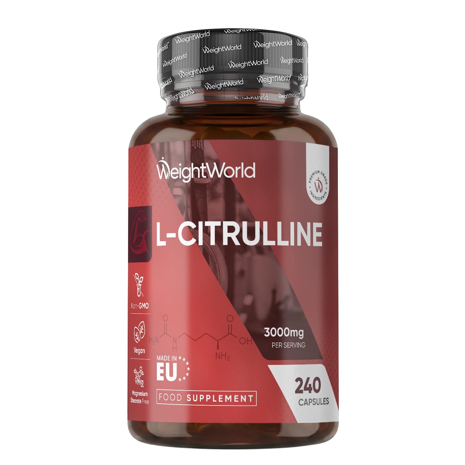 L Citrulline Capsules 3000mg - 240 Capsules - 2 Months Supply