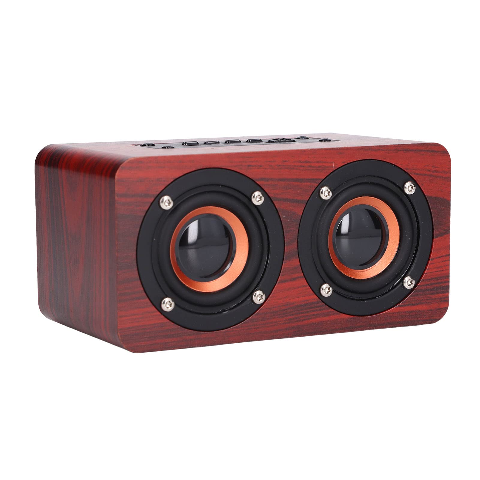 Altoparlante Altoparlanti portatili rossi Doppi altoparlanti Chiamata vocale Ricarica USB Altoparlante in legno Subwoofer