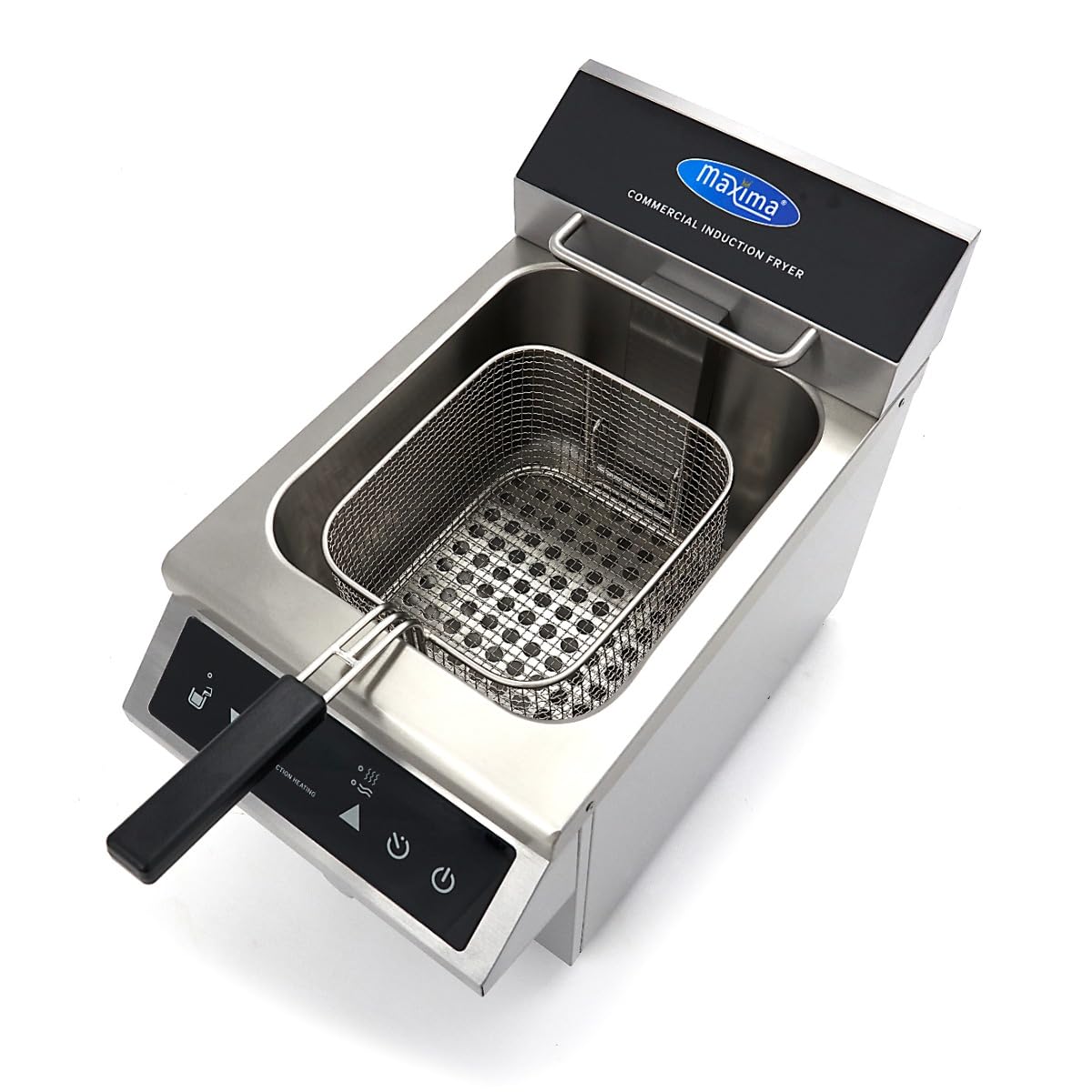 Maxima Friggitrice - 8L - 1 Cestello - Induzione - con Rubinetto di Scarico