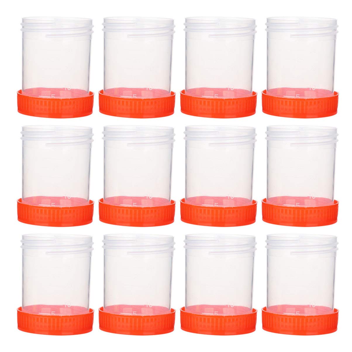 EXCEART 50 Pcs/1 Pack 40ml Taza De Muestras De Orina Desechable Con Tapa De Tornillo, Contenedor De Muestras De PláStic Para Uso En Laboratorio (Color Aleatorio)