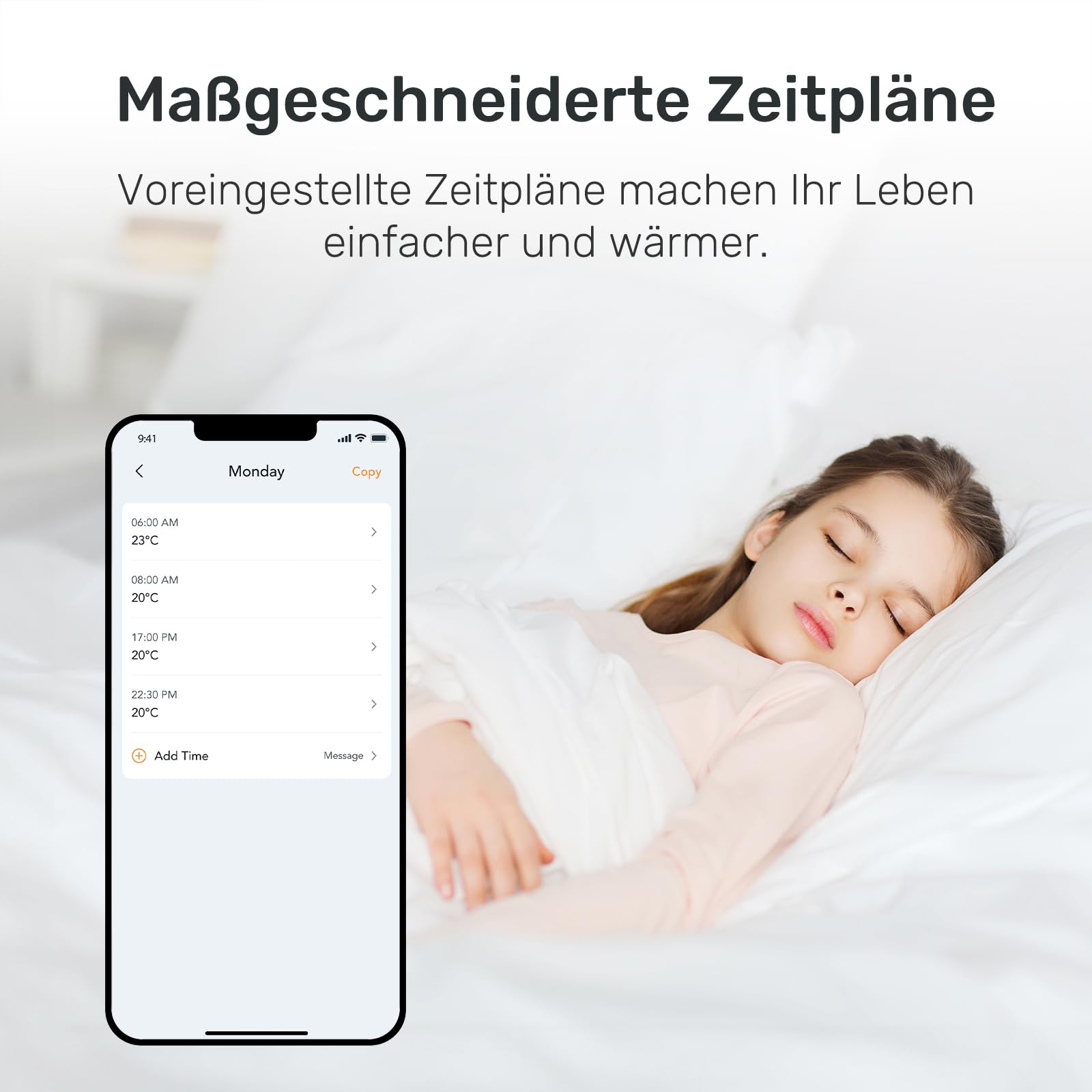 Winees Smart Heizkörperthermostat 3-teilig, mit Zeitplan, Fern-/Sprachsteuerung, Heizungsthermostat Kompatibel mit App, Alexa & Google Assistant (S2 SubG Hub erforderlich)