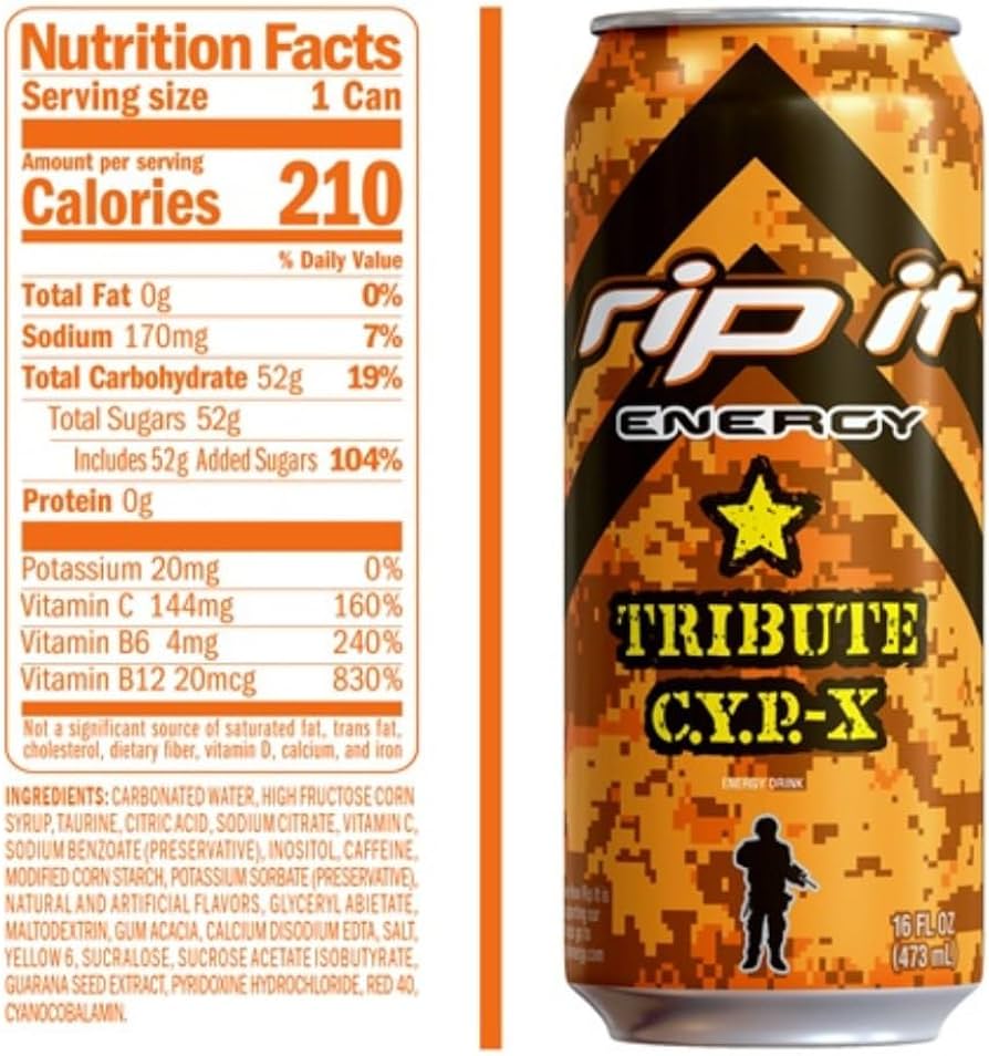 Amazon.com : Weinner Rip It Energy Drink Tribute CYPX, 16 Fl Oz