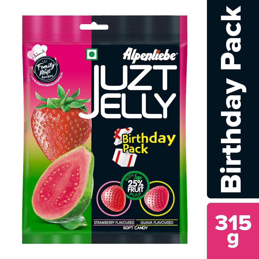 ALPENLIEBE JUZT Jelly Assorted Flavour Birthday Pouch, 315 G