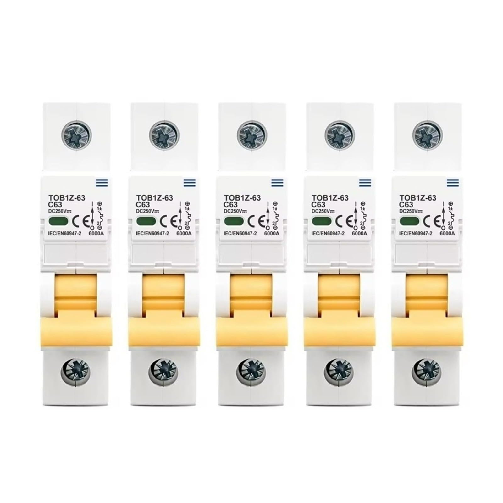 DC MCB Interruttore automatico 1P 250 V 1-63 A, curva C