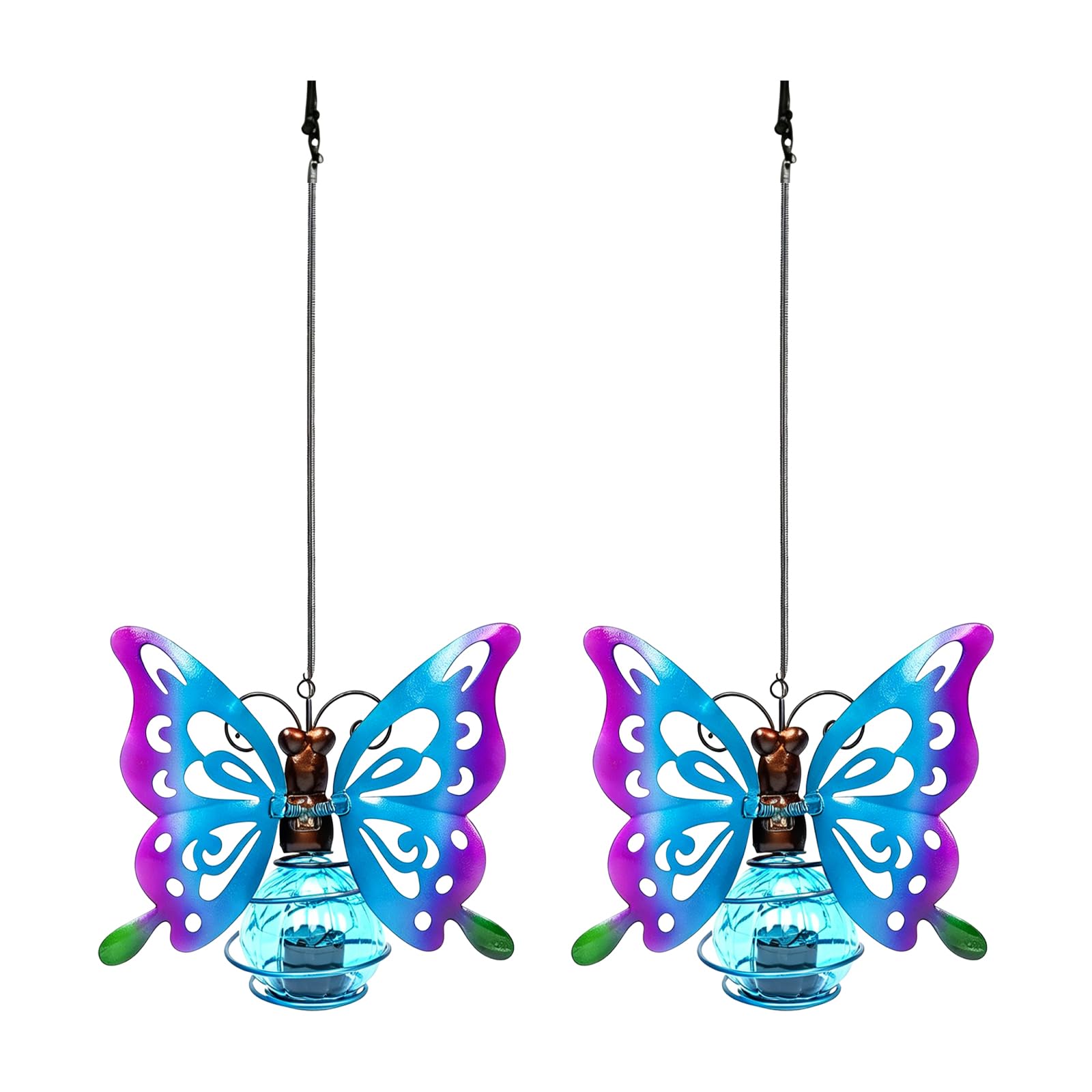 Bee Solar Lights Outdoor Garden, Solar Powered Hanging Bee Decor with Bouncy Springs, Waterproof Bumble Bees Solars Light for Party Festivals Garden Decor Birthday Gifts