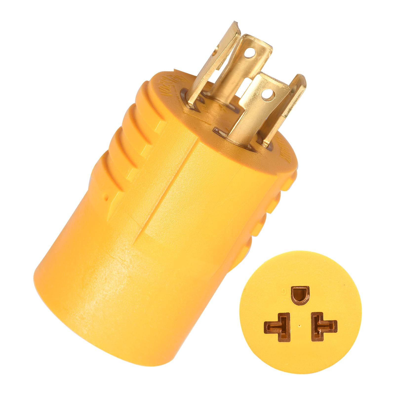 NEMA L14-30P to 5-15/20R or 6-15/20R, 30Amp Generator Distribution Adapter 30A 4-Prong L14-30P to 5-15R 5-20R 6-15R 6-20R for EV Charging, HVAC,